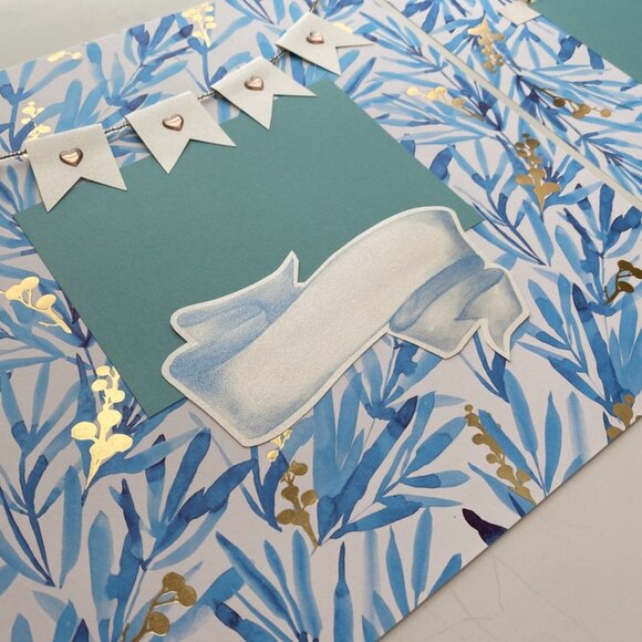 12x12 Baby Boy Premade Scrapbook, Baby Shower Gift, Gift for New Mom - Picture 3 of 14